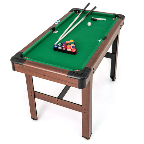1.2M Wooden Billiard Game Table with Full Set of Balls-Green