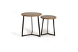 Giner and Colomer - Set Of 2 Coffee Tables In Mango Wood & Metal Base