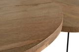 Giner and Colomer - Set Of 2 Coffee Tables In Mango Wood & Metal Base