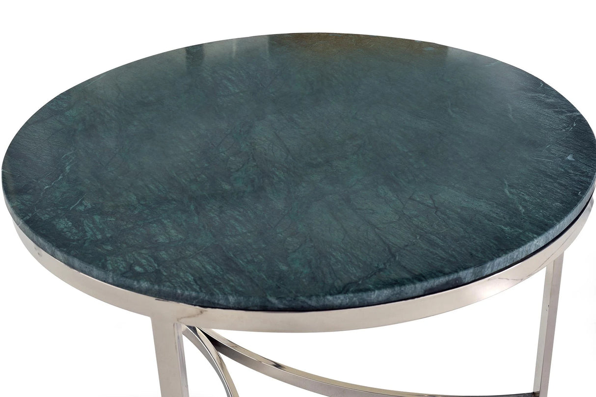 Giner and Colomer - Set Of 2 Stainless Steel & Marble Coffee Tables