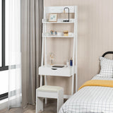 3-in-1 Vanity Set with Flip Top Mirror & Stool for Small Spaces