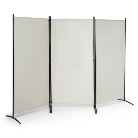 3-Panel Room Divider Folding Privacy Partition Screen for Office Room-White
