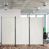 3-Panel Room Divider Folding Privacy Partition Screen for Office Room-White