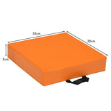 6 Piece 15 Inche Square Toddler Floor Cushions Flexible Soft Foam Seating with Handles-Color