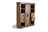Giner and Colomer - Mango Wood Pantry With 1 Sliding Door & 4 Drawers