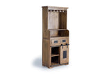 Giner and Colomer - Mango Wood Wine Rack Furniture With 1 Sliding Door & 2 Drawers