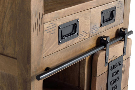 Giner and Colomer - Mango Wood Sideboard/Console With 1 Sliding Door & 2 Drawers