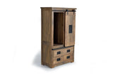 Giner and Colomer - Mango Wood Shelf Unit With 1 Sliding Door & 3 Drawers