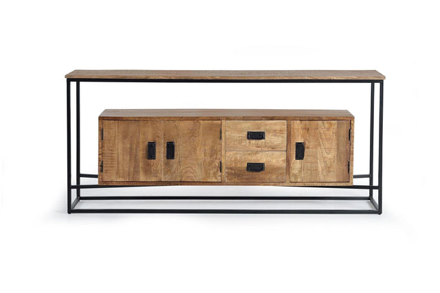 Giner and Colomer - Mango Wood & Metal Sideboard With 3 Doors & 2 Drawers