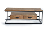 Giner and Colomer - Mango Wood & Metal Coffee Table With 2 Drawers