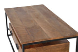 Giner and Colomer - Mango Wood & Metal Coffee Table With 2 Drawers