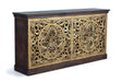 Giner and Colomer - 4-Door Mango Wood Sideboard With Hand-Carved Gold-Leaf Doors