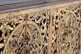 Giner and Colomer - 4-Door Mango Wood Sideboard With Hand-Carved Gold-Leaf Doors