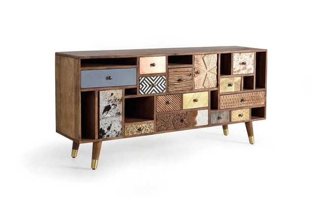 Giner and Colomer - Mango Wood Sideboard With 11 Drawers & 2 Doors