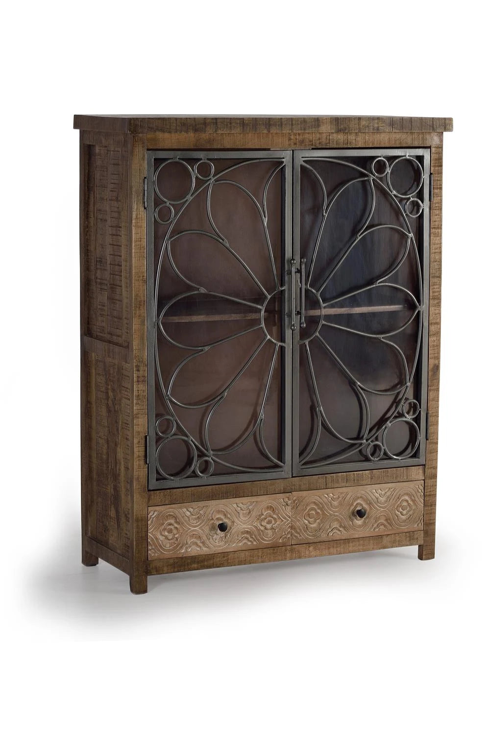 Giner and Colomer - 4-Door Mango Wood Sideboard With Metal Doors