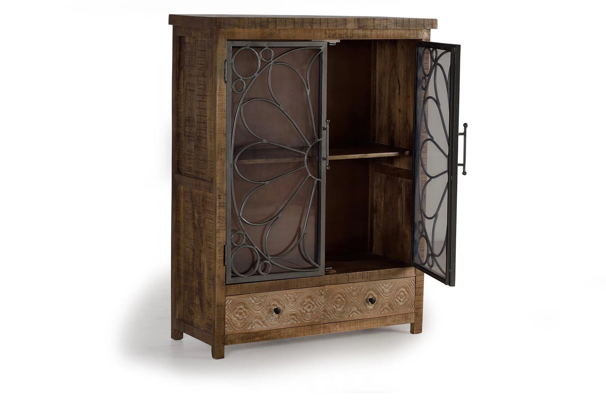 Giner and Colomer - 4-Door Mango Wood Sideboard With Metal Doors