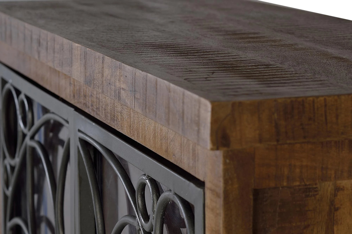Giner and Colomer - 4-Door Mango Wood Sideboard With Metal Doors