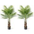 128CM Tall Artificial Palm Paradise Plant with 12 PEVA Leaves and Wide Stable Pot-Green