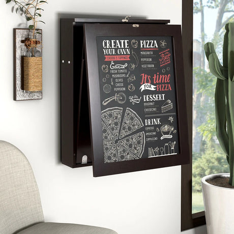 Space Saver Convertible Wall Mounted Desk-Coffee