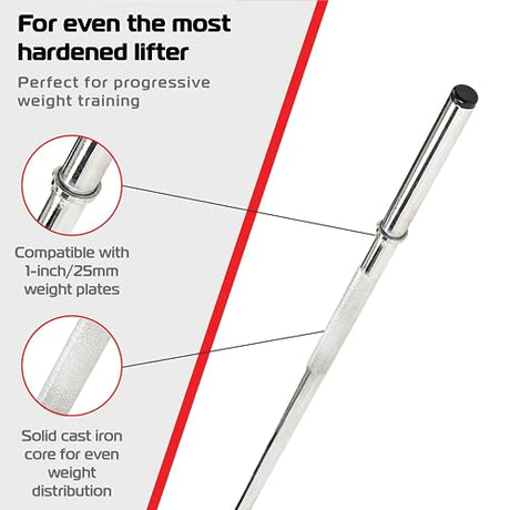 1.2m 1" Barbell and Cast Iron Weight Plate Sets Bar 0.5kg 2.5kg 5kg pairs 16kg