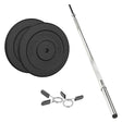 1.2m 1" Barbell and Cast Iron Weight Plate Sets Bar 2.5kg pairs 5kg Set