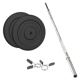 1.2m 1" Barbell and Cast Iron Weight Plate Sets Bar 0.5kg 2.5kg 5kg pairs 16kg