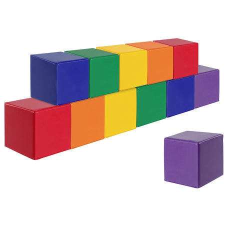 12 Pieces 8 Inch PU Foam Big Building Blocks for Kids