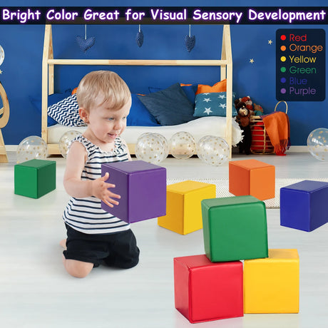 12 Pieces 8 Inch PU Foam Big Building Blocks for Kids