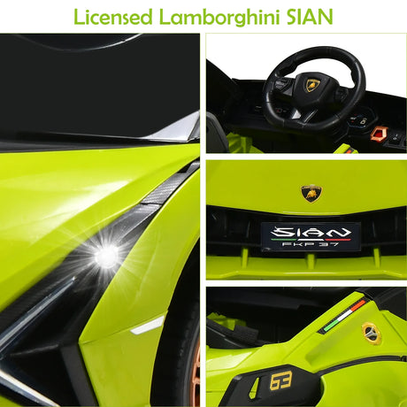 12V Battery Powered Electric Vehicle with Remote Control and LED Lights-Green
