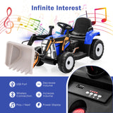 12V Battery Powered Loader Digger with Adjustable Arm and Bucket-Blue