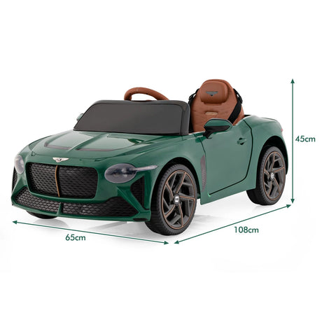 12V Licensed Bentley Bacalar Kids Ride On Car with Scissor Doors and Lights-Green