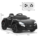12V Electric Kids Car wth 2.4G Remote Control and Spring Suspension-Black
