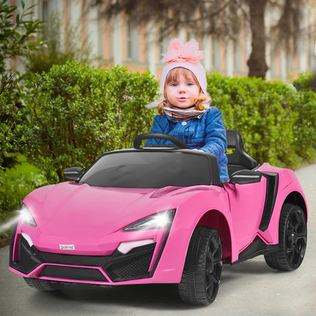 12V Electric Kids Car wth 2.4G Remote Control and Spring Suspension-Pink