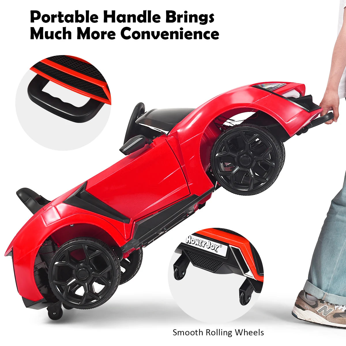 12V Electric Kids Car wth 2.4G Remote Control and Spring Suspension-Red