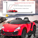 12V Electric Kids Car wth 2.4G Remote Control and Spring Suspension-Red