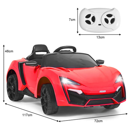 12V Electric Kids Car wth 2.4G Remote Control and Spring Suspension-Red