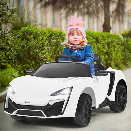 12V Electric Kids Car wth 2.4G Remote Control and Spring Suspension-White