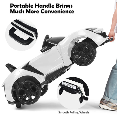 12V Electric Kids Car wth 2.4G Remote Control and Spring Suspension-White