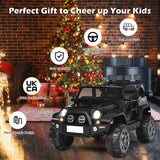 12V Electric Kids Ride On Truck with Remote Control-Black