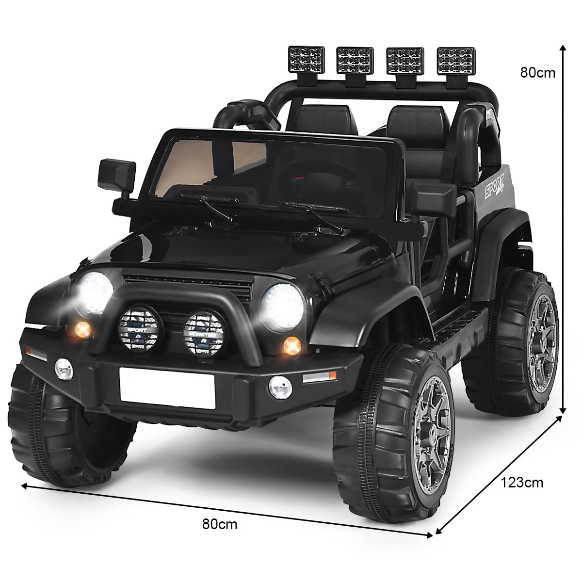 12V Electric Kids Ride On Truck with Remote Control-Black