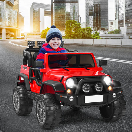 12V Electric Kids Ride On Truck with Remote Control-Red