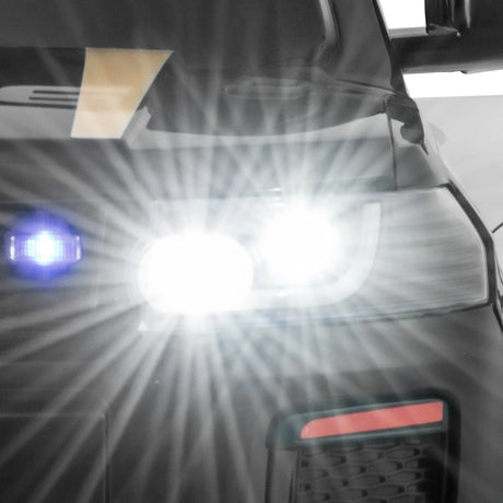 12V Kid Ride on Police Car with Remote Control for Children-Black