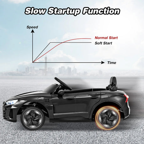 12V Audi Licensed Electric Kids Ride On Car with Remote Control-Black