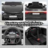 12V Audi Licensed Electric Kids Ride On Car with Remote Control-Black