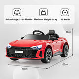 12V Audi Licensed Electric Kids Ride On Car with Remote Control-Red