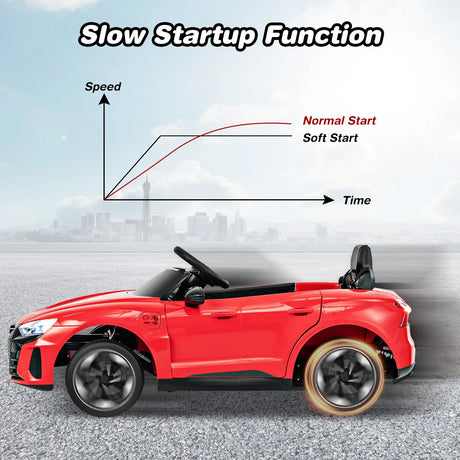 12V Audi Licensed Electric Kids Ride On Car with Remote Control-Red