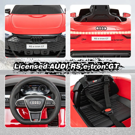 12V Audi Licensed Electric Kids Ride On Car with Remote Control-Red