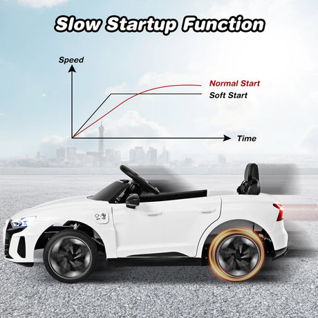 12V Audi Licensed Electric Kids Ride On Car with Remote Control-White