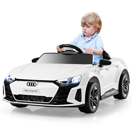 12V Audi Licensed Electric Kids Ride On Car with Remote Control-White
