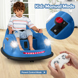 12V Kids Ride on Bumper Car with Remote Control and Music-Navy